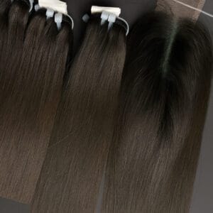 12" - 5*5 Closure Authentic Vietnamese Bone Straight