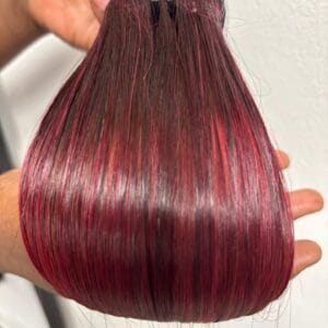 Burdundy Ombre Authentic Vietnamese Bone Straight Bundle 70g